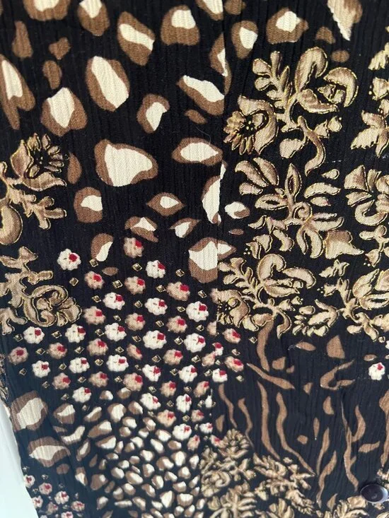 Vintage 90's Liberty Fashions Rayon Short Sleeve Maxi Length Dress Size XL - Picture 5 of 9